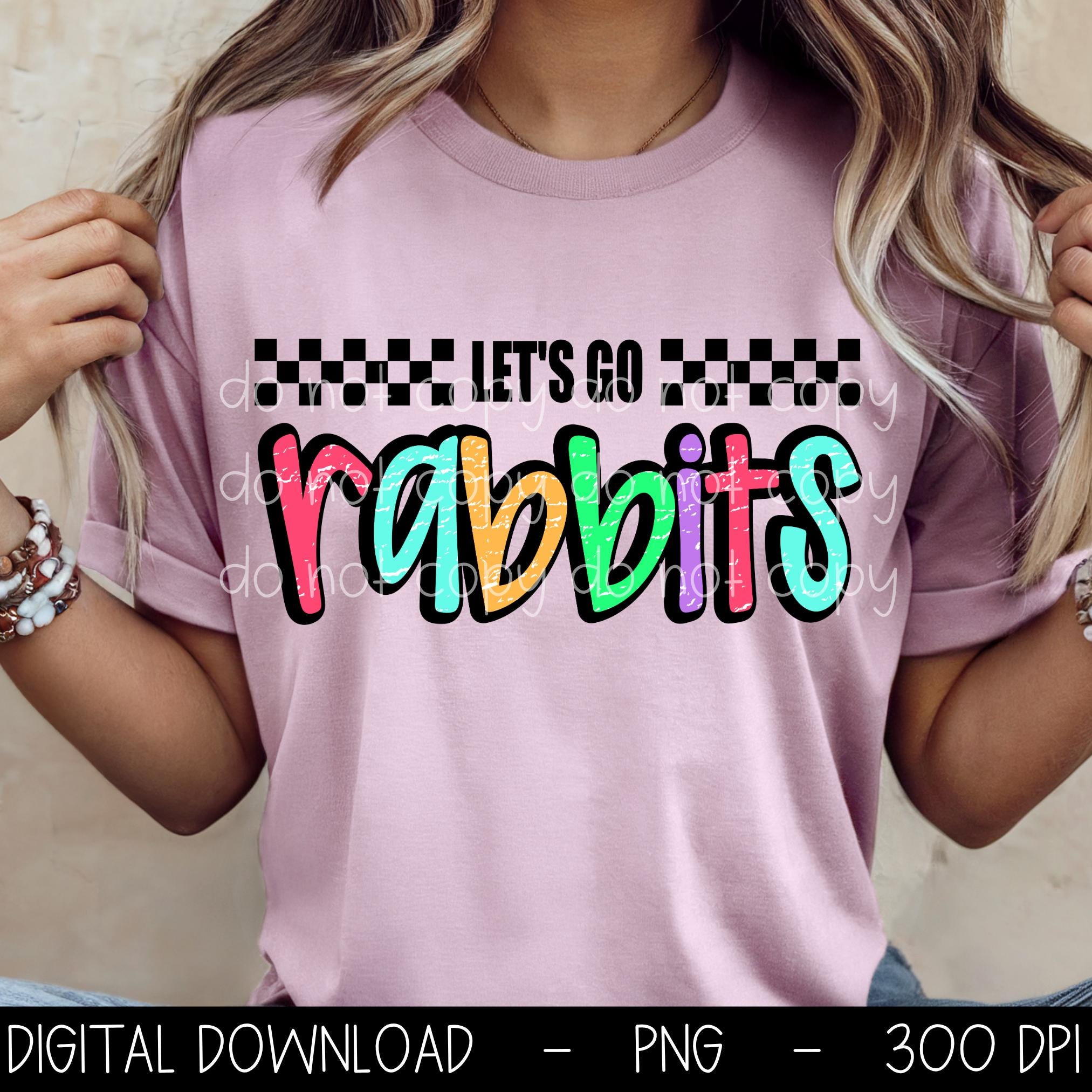 Rabbits PNG, Let's Go Rabbits PNG, Rabbits Digital Download, PNG Design ...