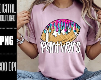 Panthers PNG, Panthers Football PNG, Panthers digital download, Football drip png, Panthers drip, PNG design for Dtf and Sublimation