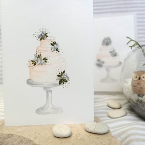 CELEBRATIONS! - Original Handpainted Watercolour card - Front can be personalised upon request