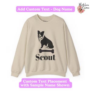 Custom Border Collie Crewneck Sweatshirt: Dog Lover Gift