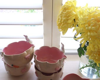 SECONDS SALE, Matcha Bowl, Spring Theme, Ready to Ship, Chawan, Perfect for Easter, *Read Description Carefully*, *Browse Image Carefully*