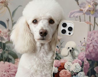 Dog iPhone Case: Poodle Floral Phone Cover, 6 Different Colorful Art Style, Slim Protection