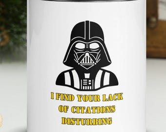 Academic Mug | Lack of Citations Disturbing | PhD Student Gift | Thesis Advisor Coffee Cup | Teacher & Professor Gift | Grad School Humor