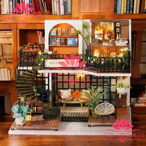 Doll House Handmade 3D Puzzle Making, Building Model Kit Production, and Assembly Room Toys Wooden Crafts Dollhouse Birthday Gifts