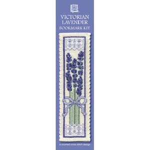 Victorian Lavender Bookmark Counted Cross Stitch Kit from Textile Heritage, Flower floral Needlework Kit, cross stitch bookmark, lavender image 3
