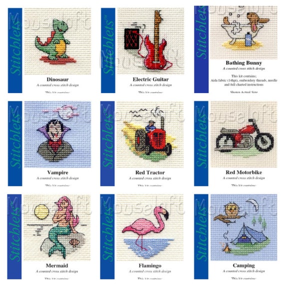 Stitchlets X Stitch Kit por mouseloft Cupcake
