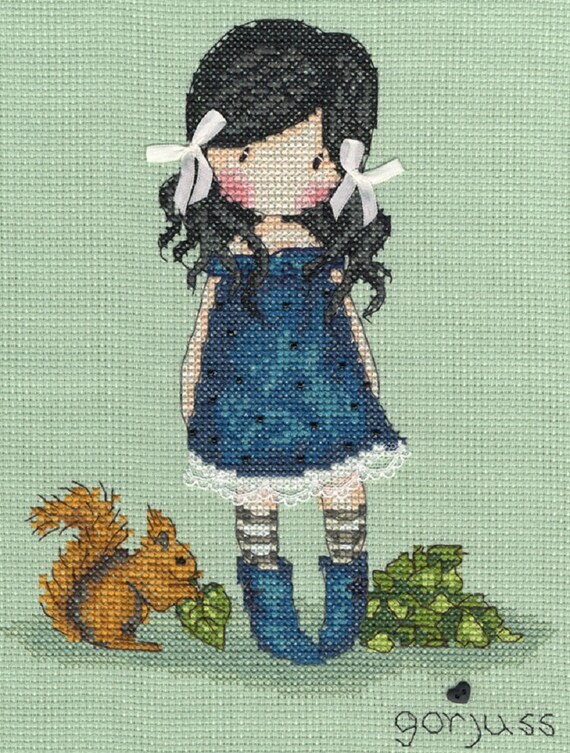 gorjuss girl cross stitch