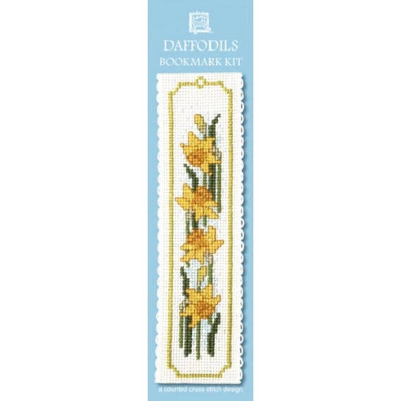Daffodils Bookmark Counted Cross Stitch Kit from Textile Heritage cross stitch bookmark daffodils Flower floral Needlework Kit