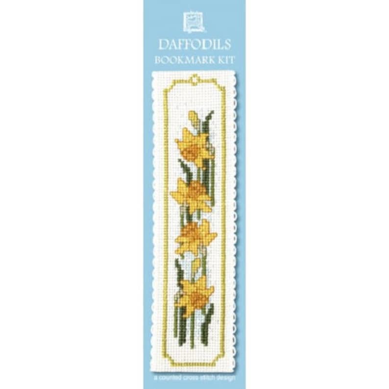 Daffodils Bookmark Counted Cross Stitch Kit from Textile Heritage cross stitch bookmark daffodils Flower floral Needlework Kit