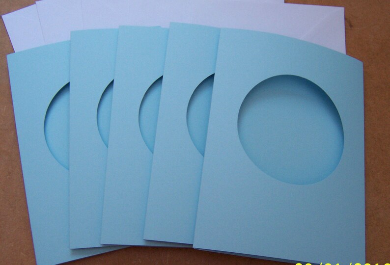 Card Blanks 5 round aperture cards greeting cards blanks Etsy
