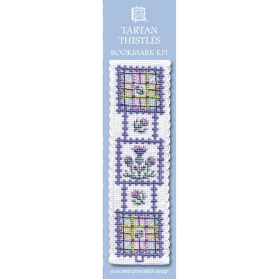Delphiniums Bookmark Counted Cross Stitch Kit by Textile Heritage