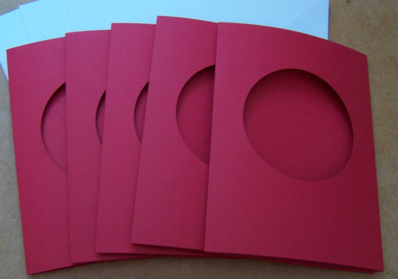 Card Blanks 5 round aperture cards greeting cards blanks Etsy