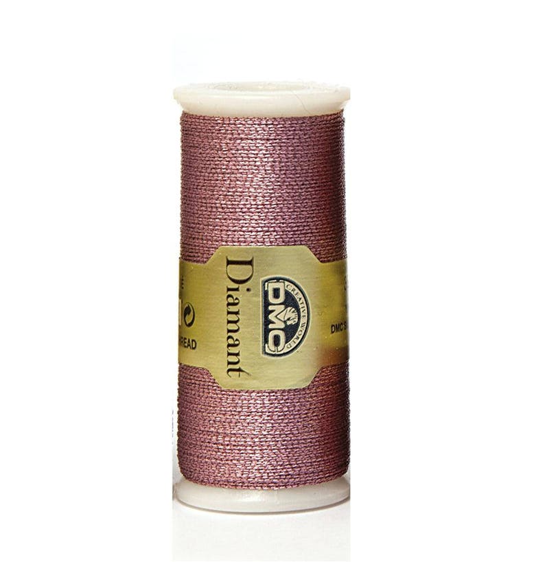 DMC Diamant Metallic Embroidery Thread- 1 spool- 3 colours metallic thread green bronze thread embroidery thread sewing thread pink
