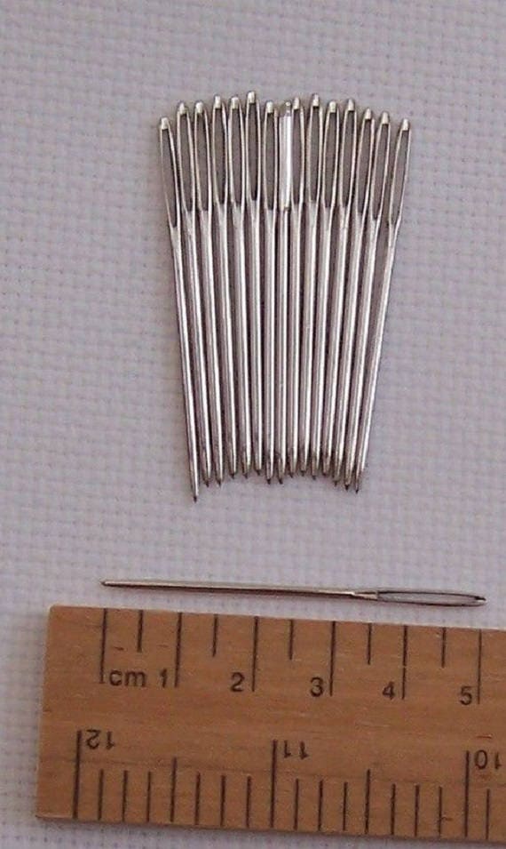 Tapestry Needles ,Size 16 Sewing Needles, Nickel Plated Embroidery Needles,  Blunt Ended, knitters or crochet sewing needle