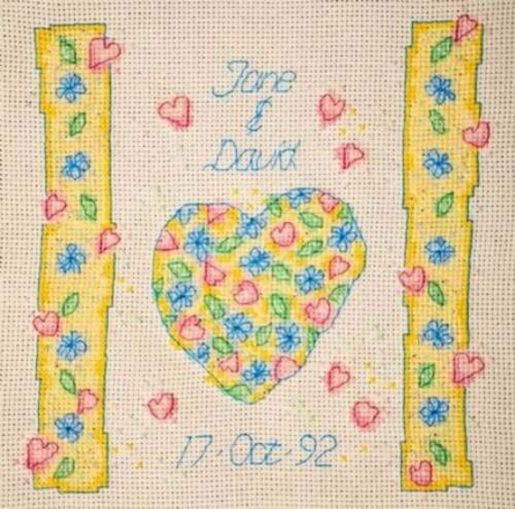 NOS Hearts Christmas Cards Cinnamon Cat Counted Cross-Stitch Chart