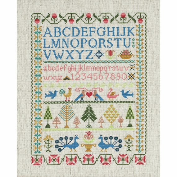 Anchor Victorian Sampler Cross Stitch Kit CC78962 Alphabet Etsy