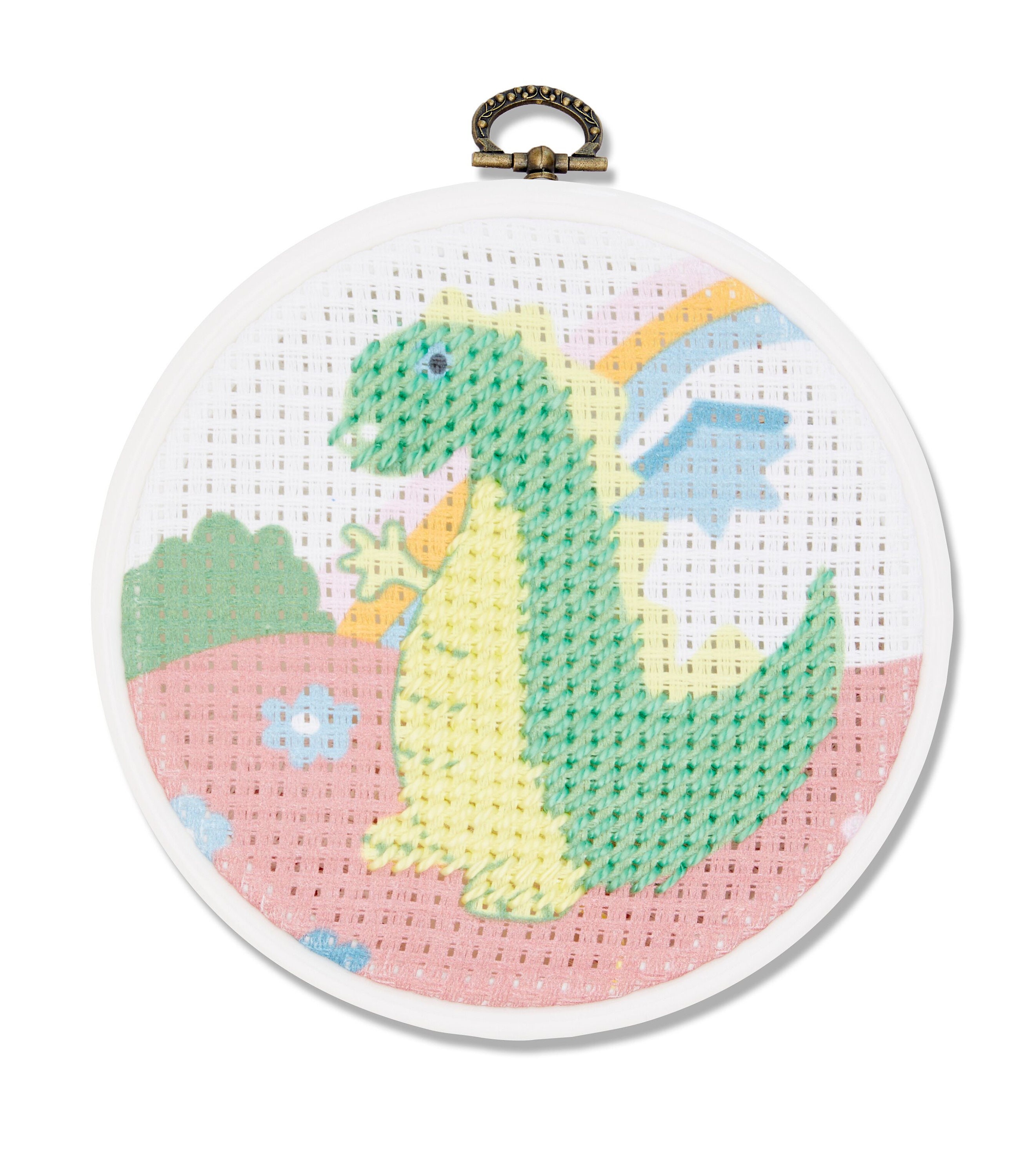 Rainbow Beginners Embroidery Kit, Kids Friendly Crafts, Hand