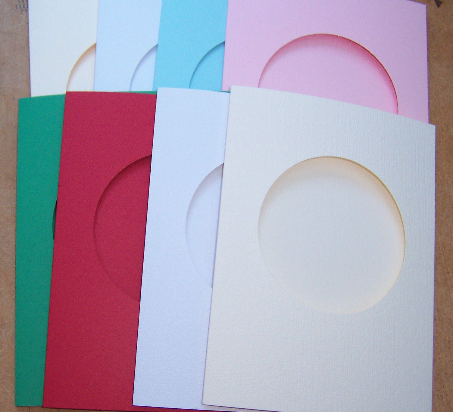 Card Blanks 5 round aperture cards greeting cards blanks Etsy