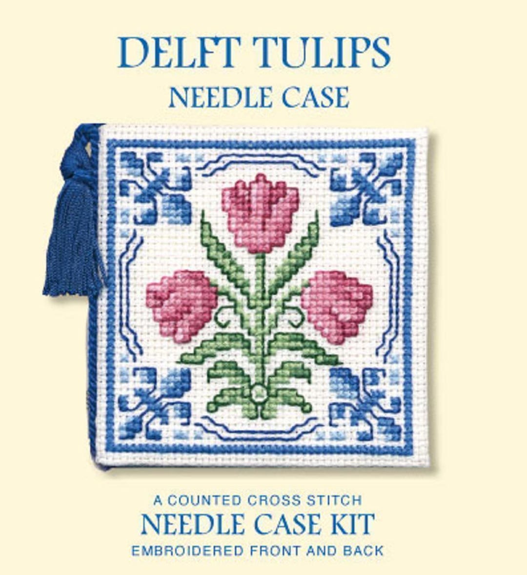 Delft Tulips Needle Case Cross Stitch Kit From Textile Etsy
