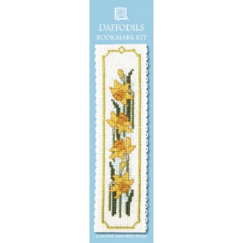 Daffodils Bookmark Counted Cross Stitch Kit from Textile Heritage cross stitch bookmark daffodils Flower floral Needlework Kit
