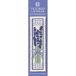 Victorian Lavender Bookmark Counted Cross Stitch Kit from Textile Heritage, Flower floral Needlework Kit, cross stitch bookmark, lavender image 4