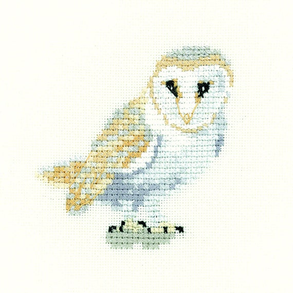 Heritage Crafts Cross Stitch Kit Christmas Owls