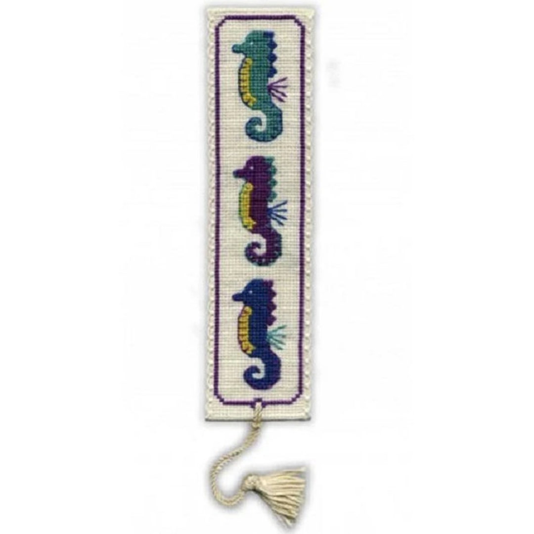 Seahorses Bookmark Counted Cross Stitch Kit From Textile Heritage