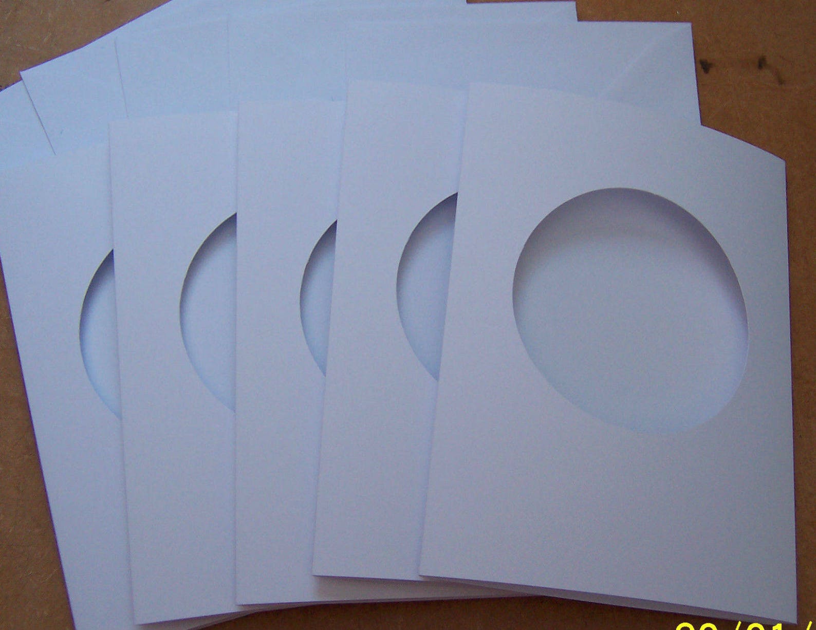 Card Blanks 5 round aperture cards greeting cards blanks Etsy