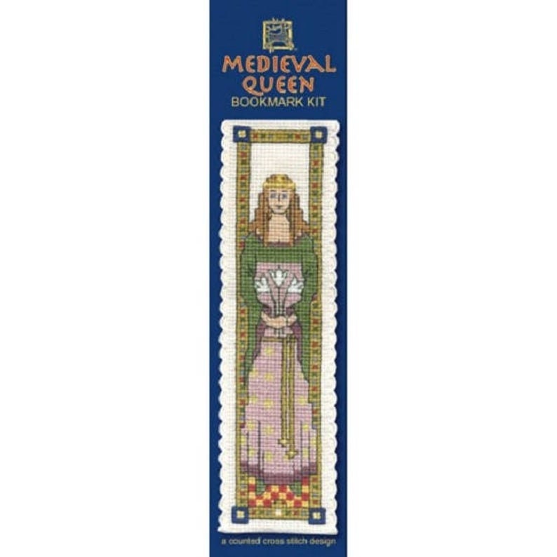 Textile Heritage Medieval Queen Bookmark Cross Stitch Kit Etsy