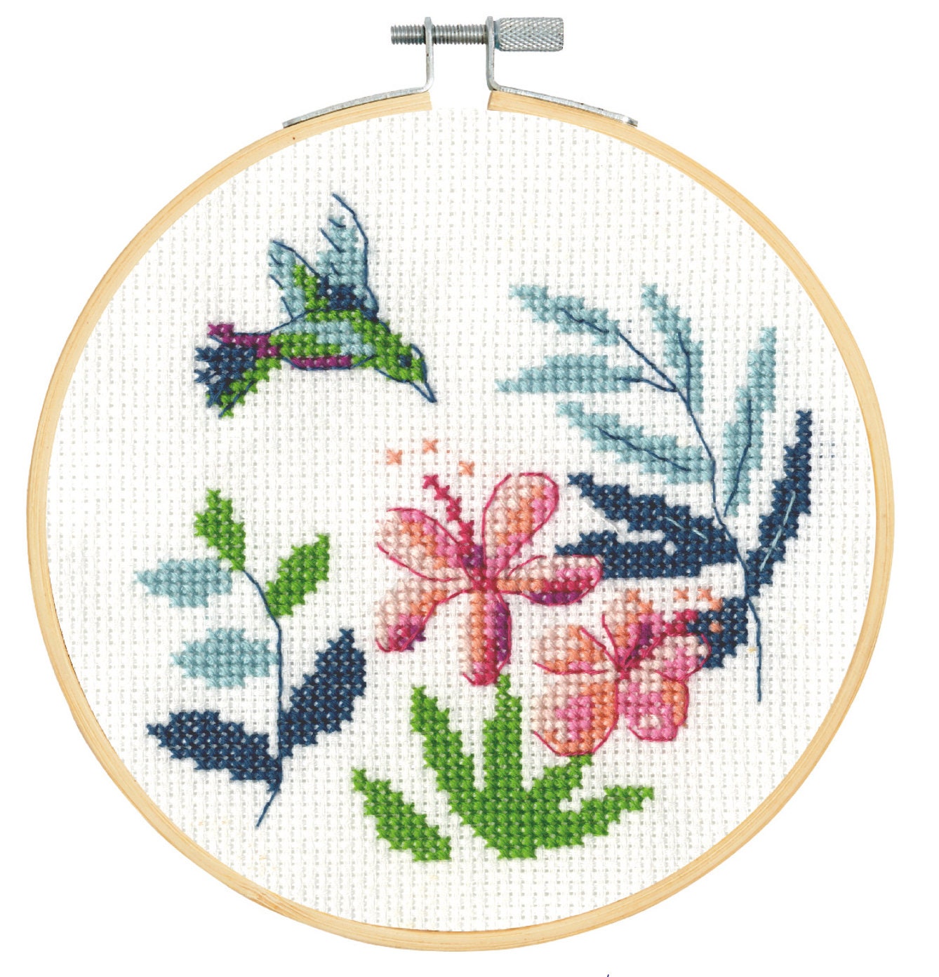 Design Works Counted Cross Stitch Kit 5X7-Hummingbird (14 Count) 