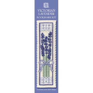 Victorian Lavender Bookmark Counted Cross Stitch Kit from Textile Heritage, Flower floral Needlework Kit, cross stitch bookmark, lavender image 5