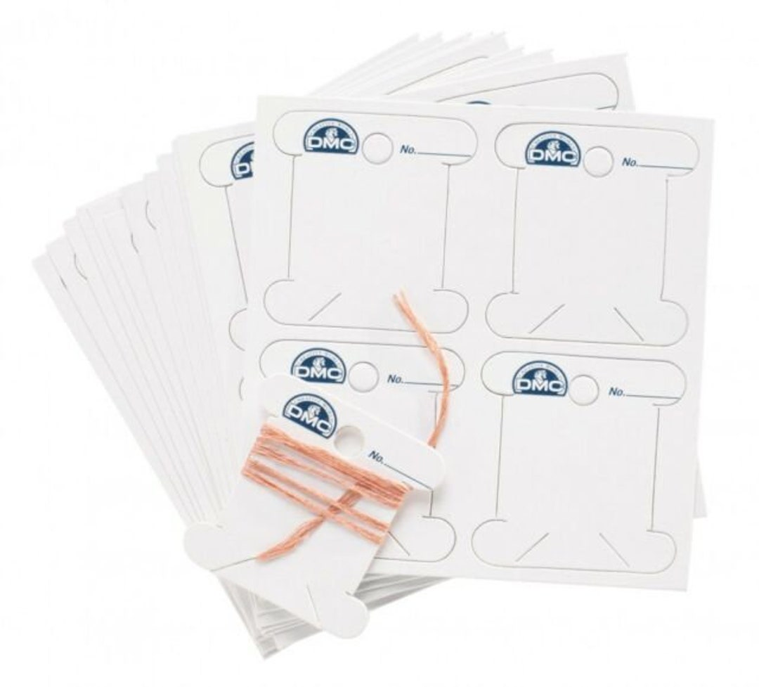 DMC Cardboard Embroidery Thread Bobbins , 56 Bobbins per Pack , Thread