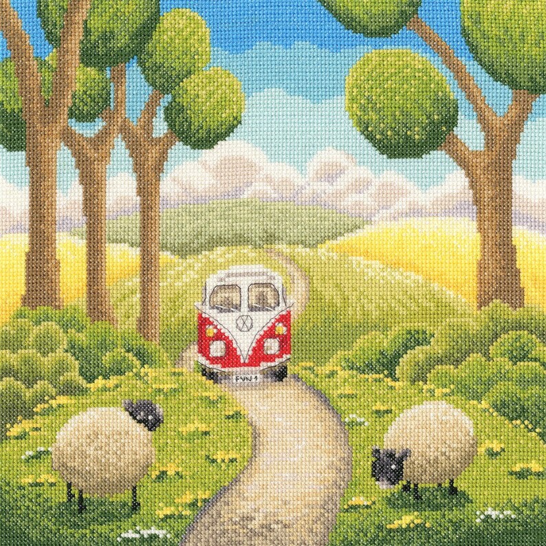 Lucy Pittaway Road Trip Cross Stitch Kit by Bothy Treads - Etsy