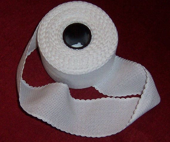 Cream Aida Band 5cm//2 Inch With a Scalloped Edging Zweigart 1 Metre Ivory