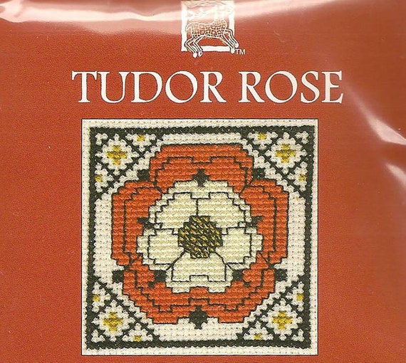 Tudor Rose Cross Stitch Card Kit From Textile Heritage Cross 