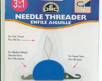 DMC 3 in 1 Needle Threader , suitable for all yarn types, threader, sewing accessory