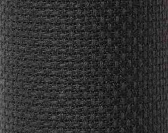 Aida 14 ct , Black aida from DMC, assorted sizes, cross stitch fabric, counted cross stitch, needlework fabric, fat quarter