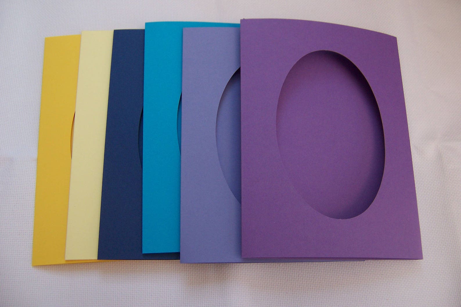 Card Blanks 5 Oval aperture cards greeting cards blanks with Etsy
