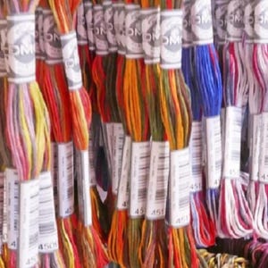 New DMC Coloris Threads -8m Skeins -4 Shades per Skein, col no 4500-4523, variegated thread, embroidery thread, floss