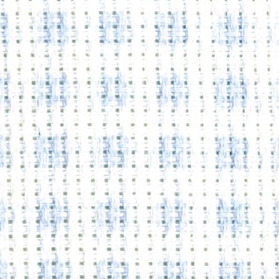 2 IN ONE PACK DMC Needlework Impressions Printed Aida 14 ct Fabric Blue CHECKED