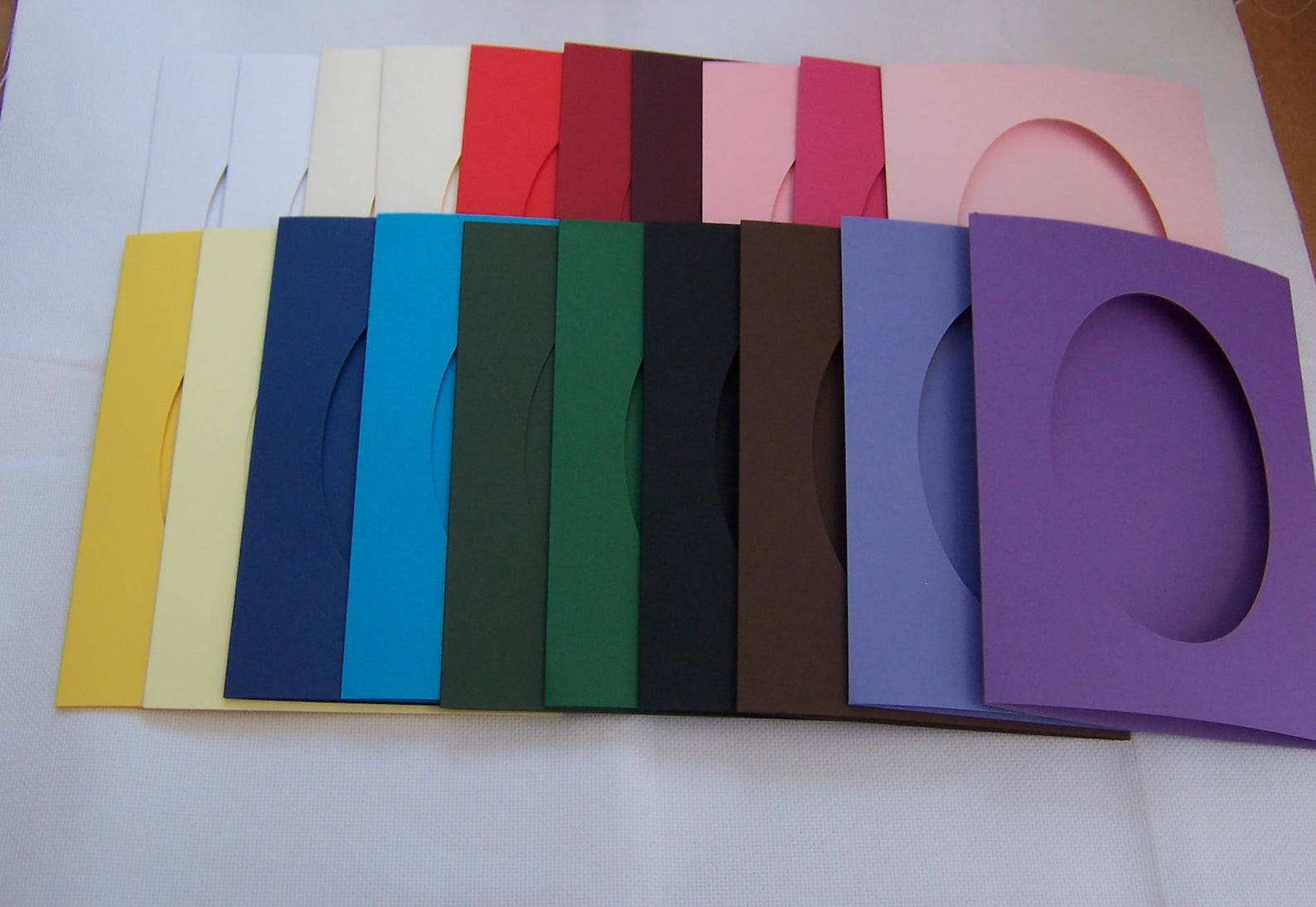 Card Blanks 5 Oval aperture cards greeting cards blanks with Etsy