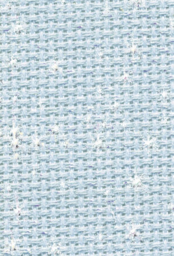 50 x 54 cm Aida 14 soft blue cross stitch fabric | 5,4 crosses per cm