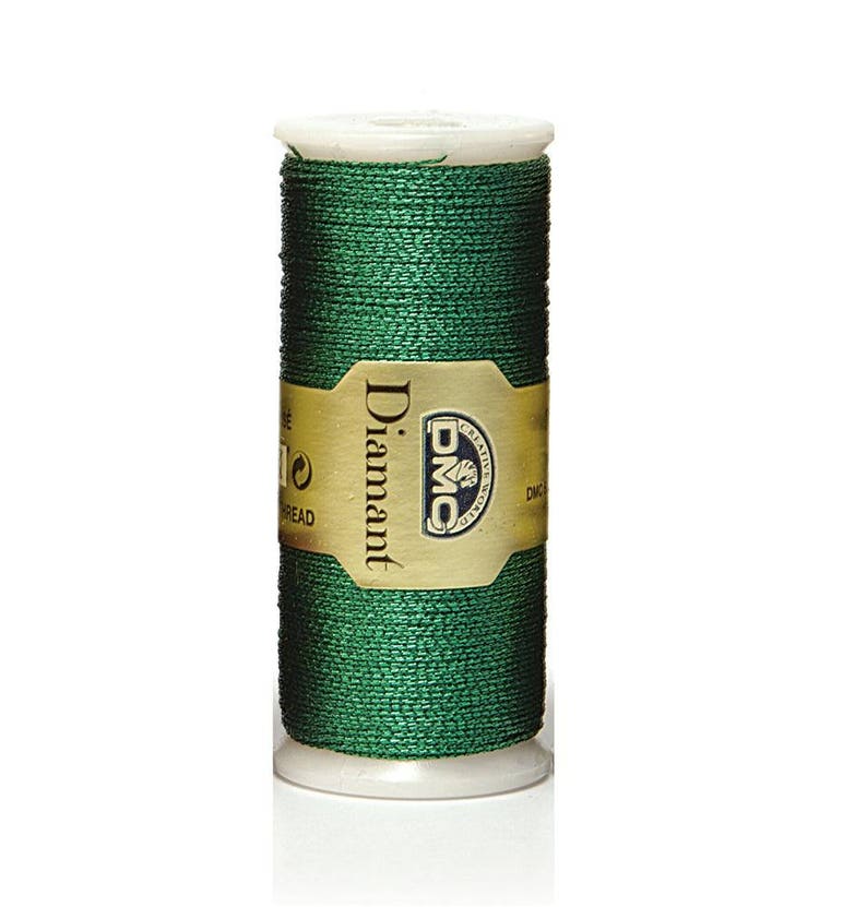 DMC Diamant Metallic Embroidery Thread- 1 spool- 3 colours metallic thread green bronze thread embroidery thread sewing thread pink