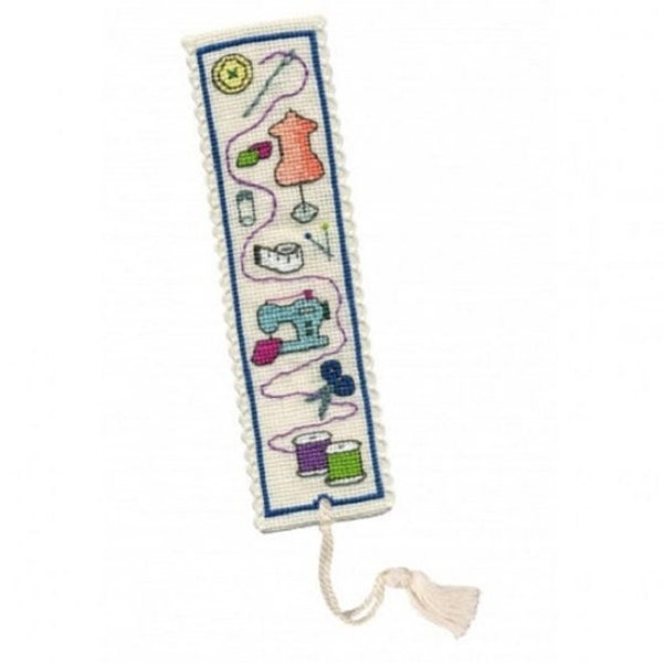 Sewing   Bookmark Counted Cross Stitch Kit from Textile Heritage, sewing symbols cross stitch bookmark,