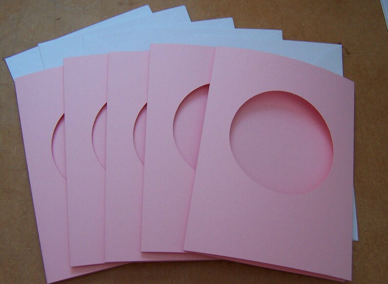 Card Blanks 5 round aperture cards greeting cards blanks Etsy