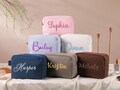 Personalized Embroidered Makeup Bag, Custom Cosmetic Bag, Bridesmaid Gifts, Bridesmaid Makeup Bag, Monogrammed Makeup Bag, Toiletry Bag product logo