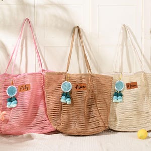 Borsa da spiaggia personalizzata per damigelle d'onore, regali per damigelle d'onore, borsa da spiaggia personalizzata, borsa da spiaggia, borsa regalo per addio al nubilato, borsa per damigelle d'onore