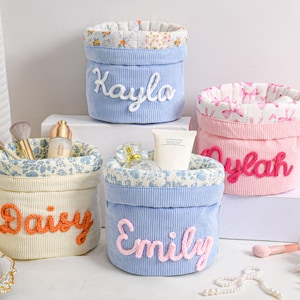 Neceser de pana personalizado, neceseres de gran capacidad, regalos para damas de honor, organizador de cosméticos, estuche de aseo.