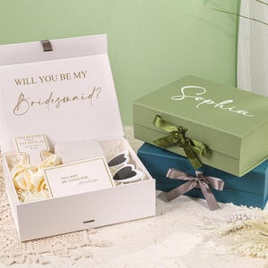 Personalized Bridesmaid Proposal Gift Box, Custom Empty Bridesmaid Gift Box, Will You Be My Bridesmaid Box, Bridal Party Gift, Wedding Gift