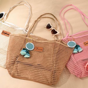 Personalisierte Strandtasche, Brautjungfer Strandtasche, Brautjungfer Strandtasche, Strandtasche, Junggesellinnenabschied Geschenktasche, Brautjungfer Geschenke, Strandhochzeitstasche